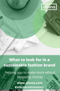 what to look for in a sustainable fashion brand pinterest pin