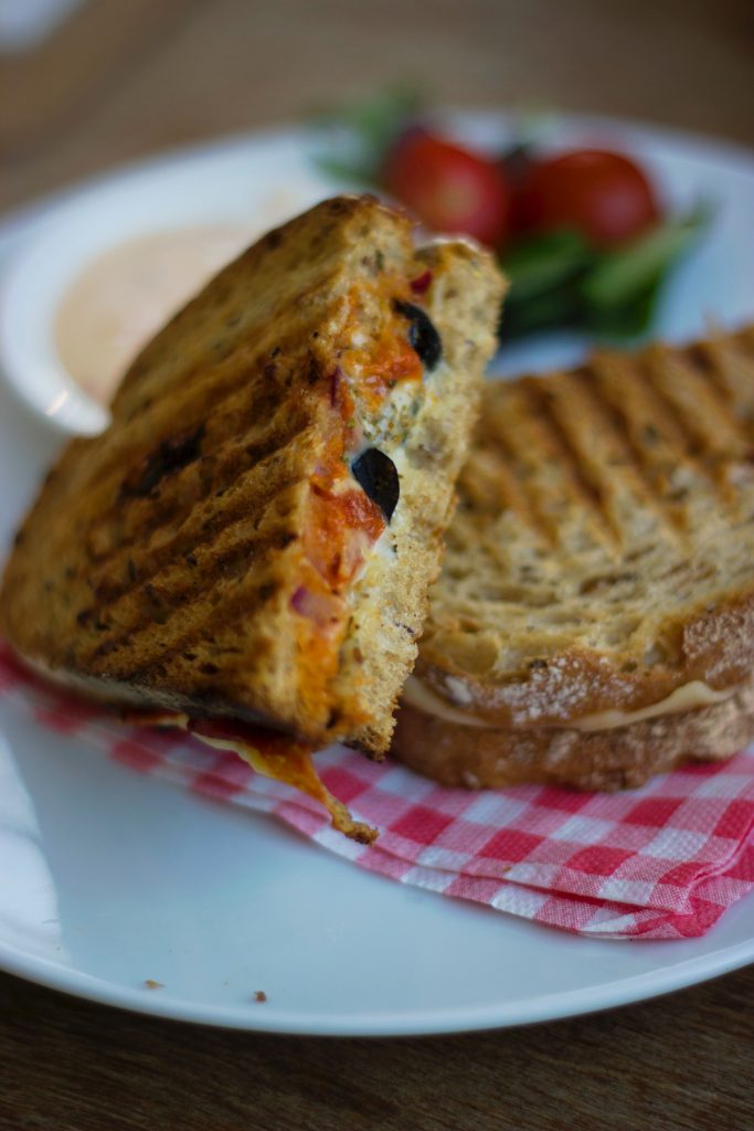 grilled cheese and mushroom toastie