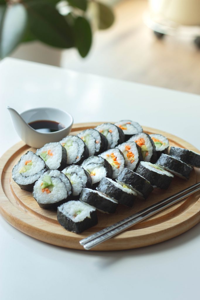 flexitarian sushi - half fish and half fish free