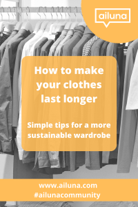 how to make your clothes last longer yellow pinterest pin