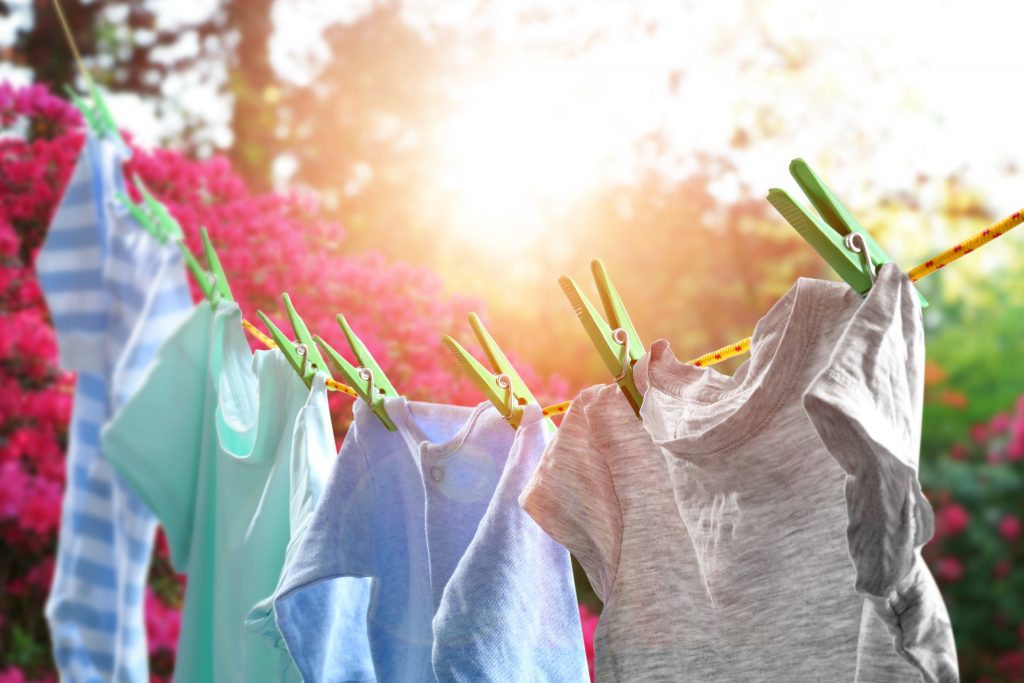 clothes hanging on washing line