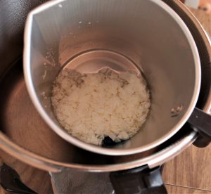 melt your soy wax in a jug over a pot of boiling water